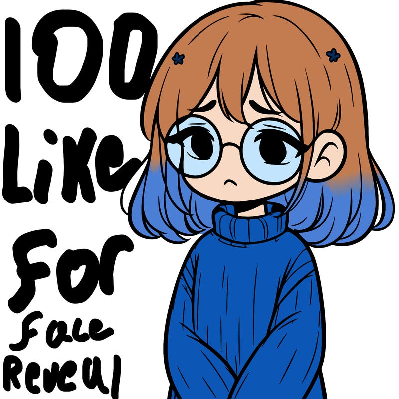 sad girl with glasses in a sweater