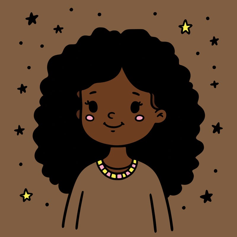 girl with curly hair