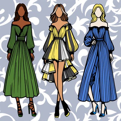 fashion models dresses