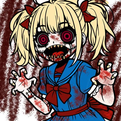 scary anime girl