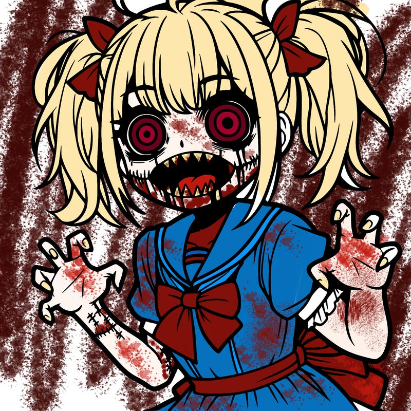 scary anime girl