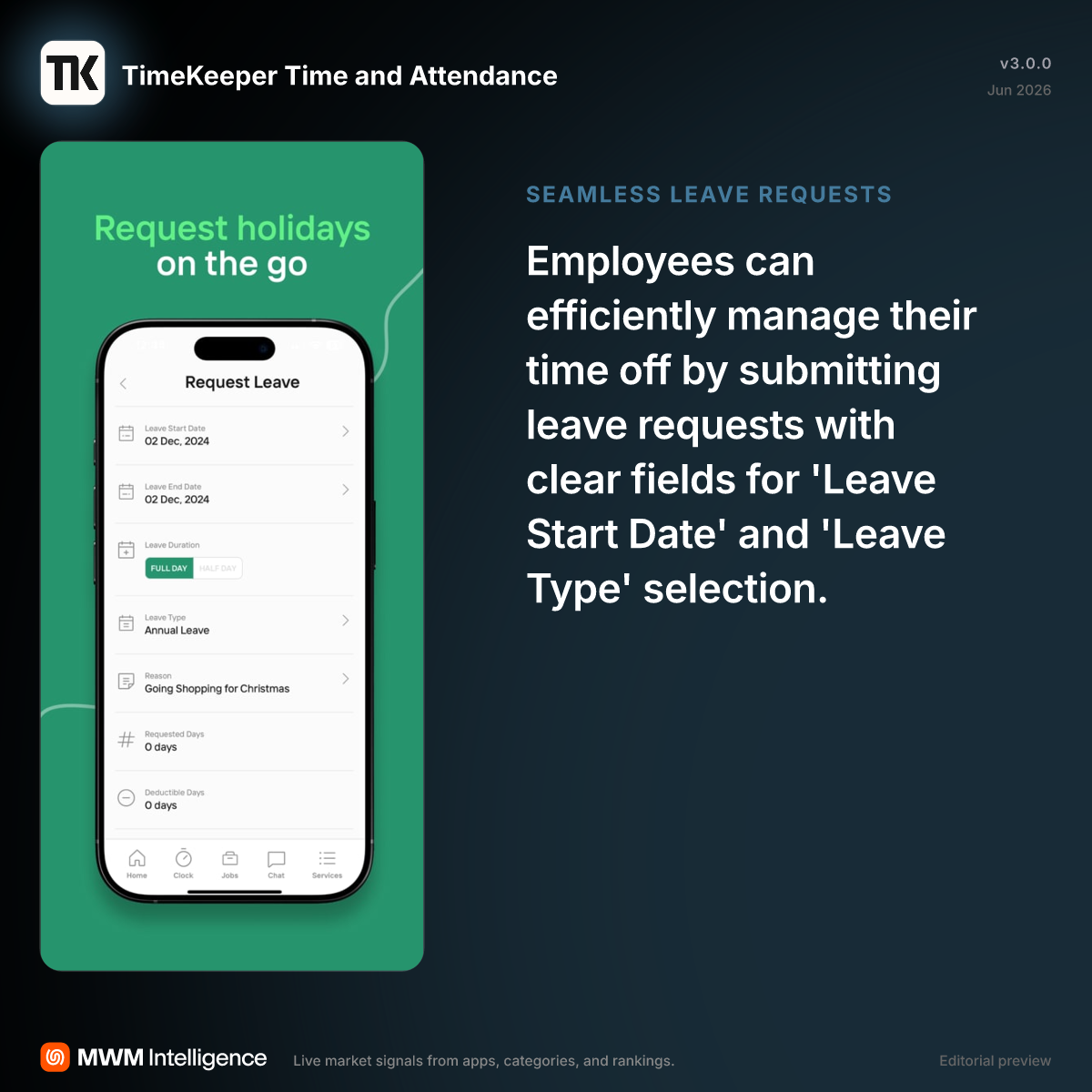 TimeKeeper Time and Attendance - Business App | MWM