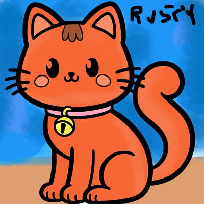 a cat that has a collar with a bell on it