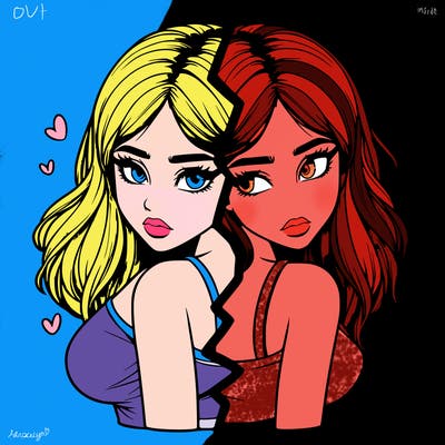 realistic girl split