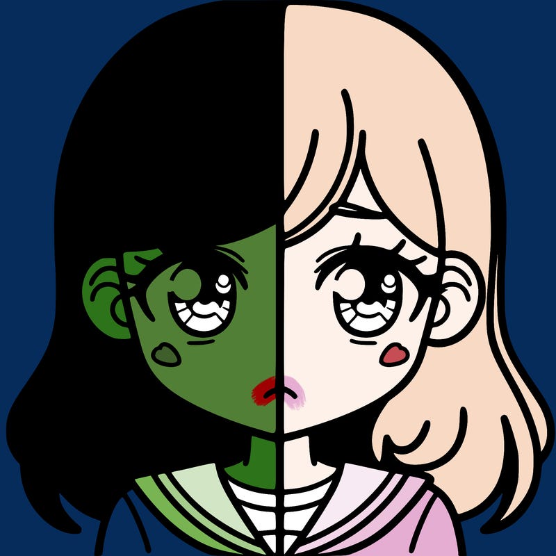 a split of a girl