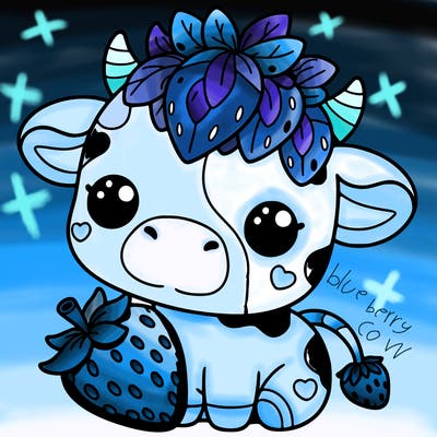 cute strawberry cow