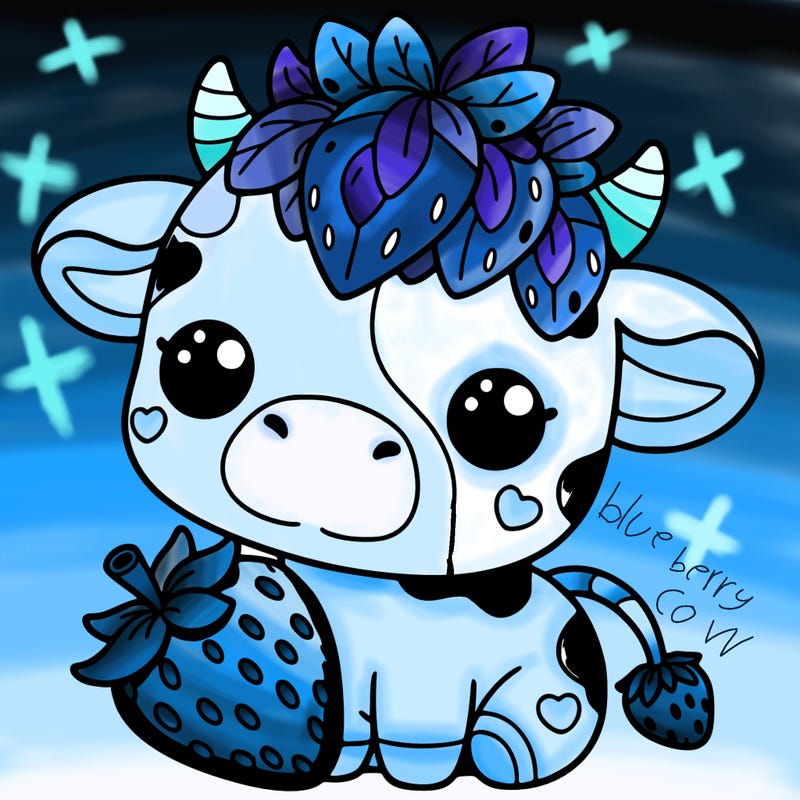 cute strawberry cow