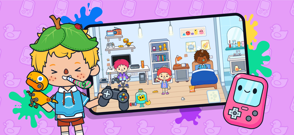 Terra World: Avatar Maker Life - Personajes de dibujos animados en una habitación personalizable en Terra World Avatar Maker Life