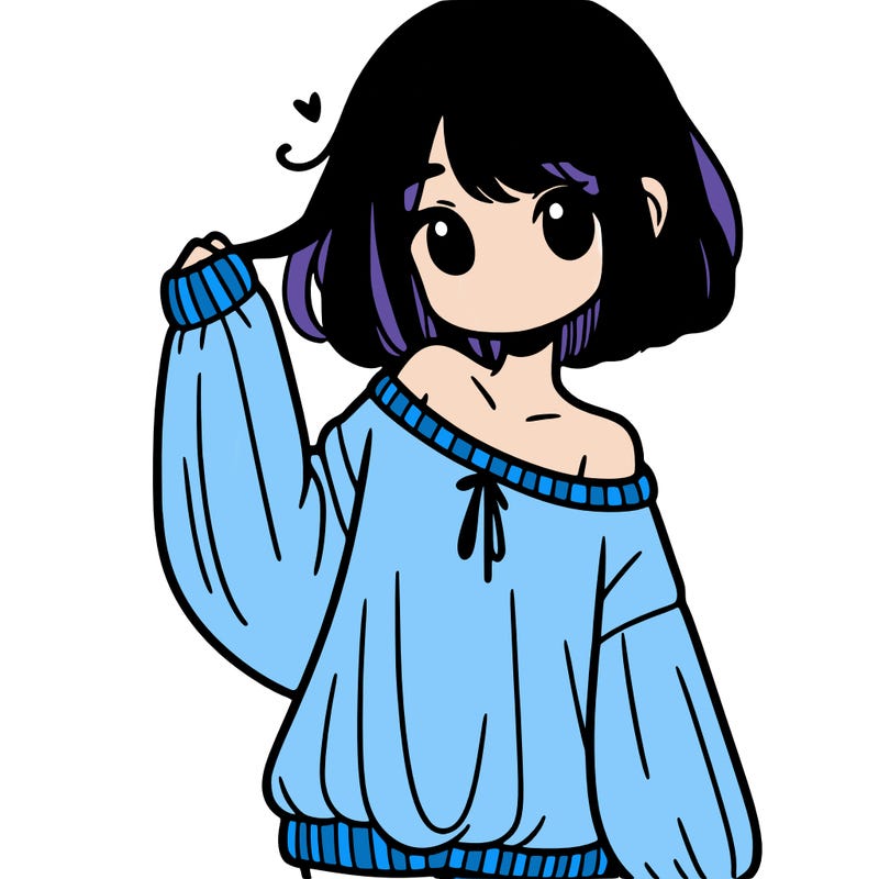 girl in baggy sweater hanging off her shoulder