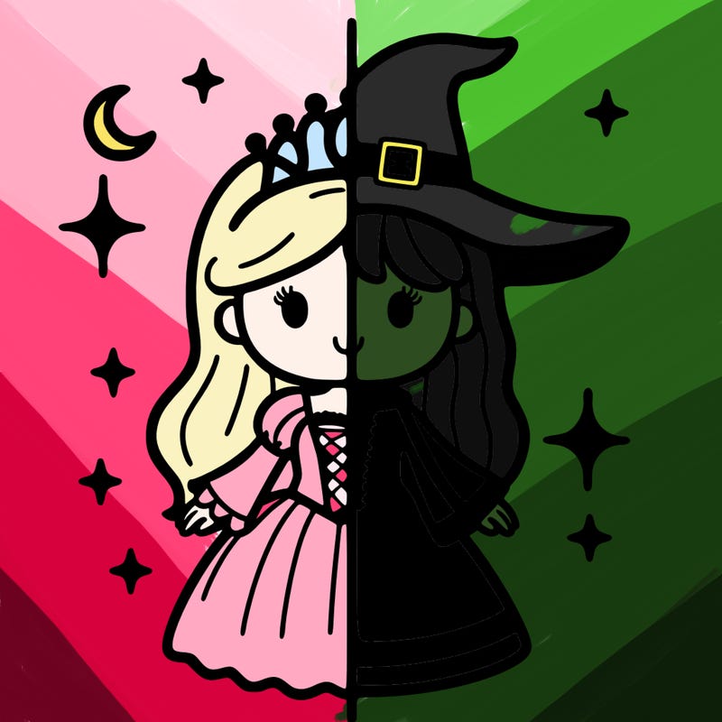 split princess and witch