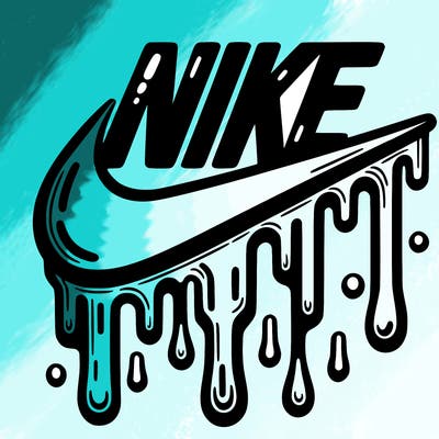 dripping nike logo