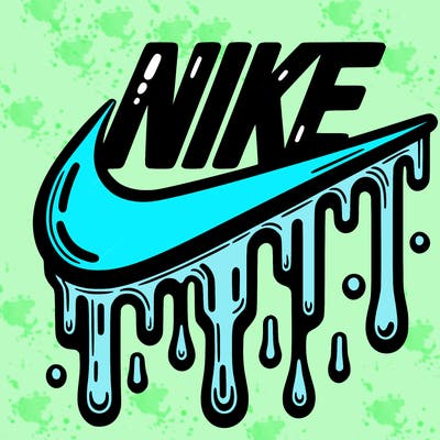 dripping nike logo