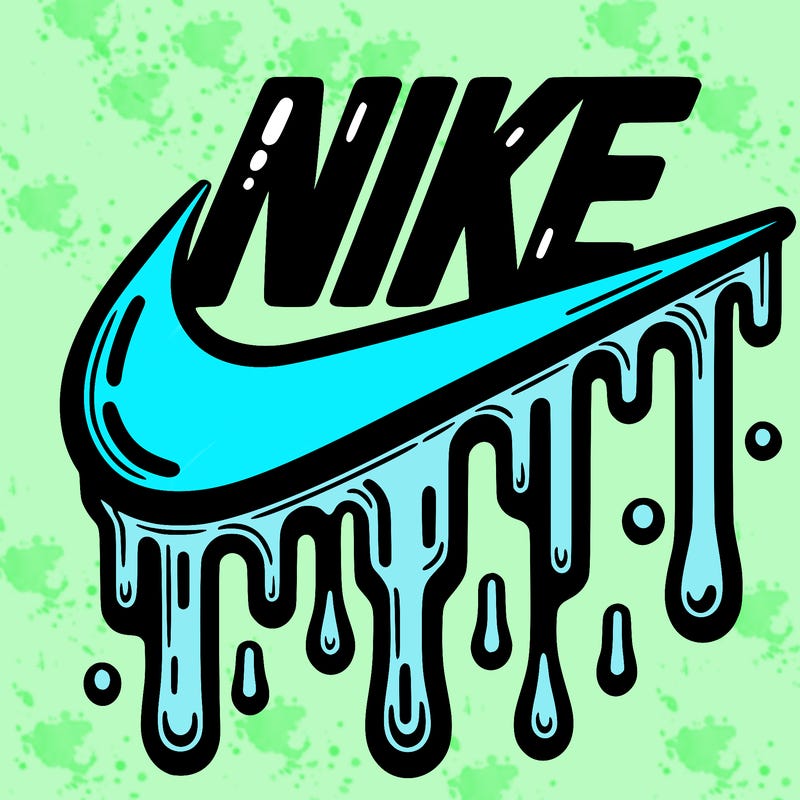dripping nike logo