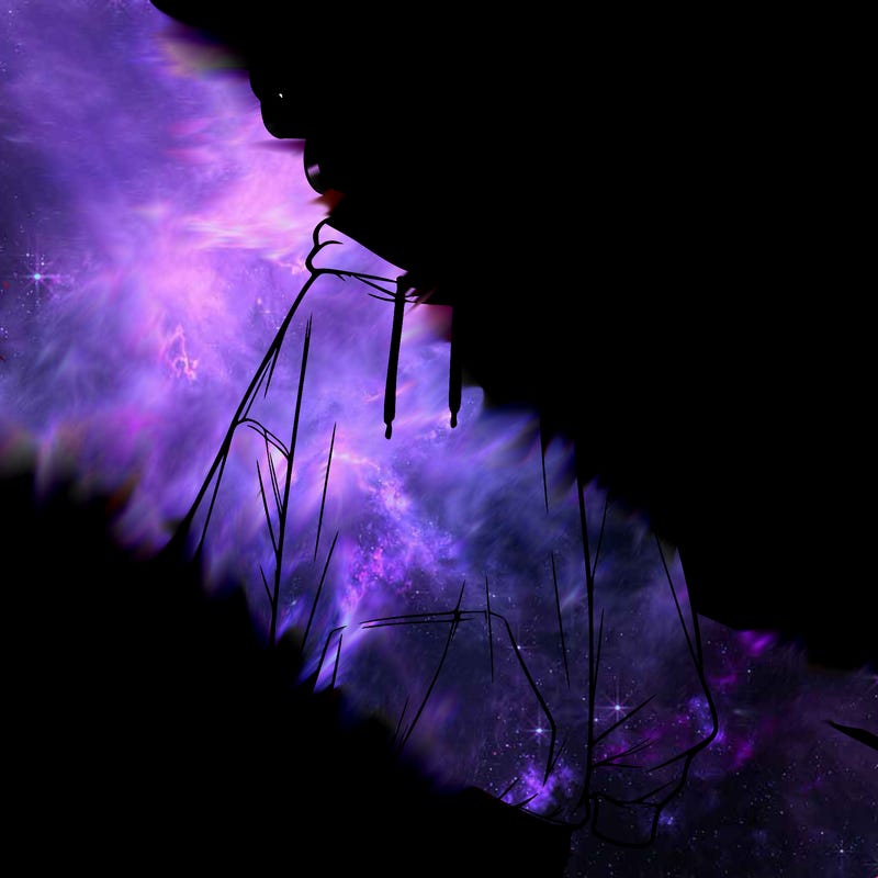 realistic girl with a oversized sweatshirt on and a bun