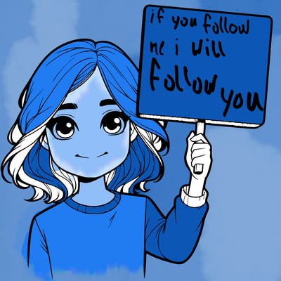 realistic girl holding up a sign