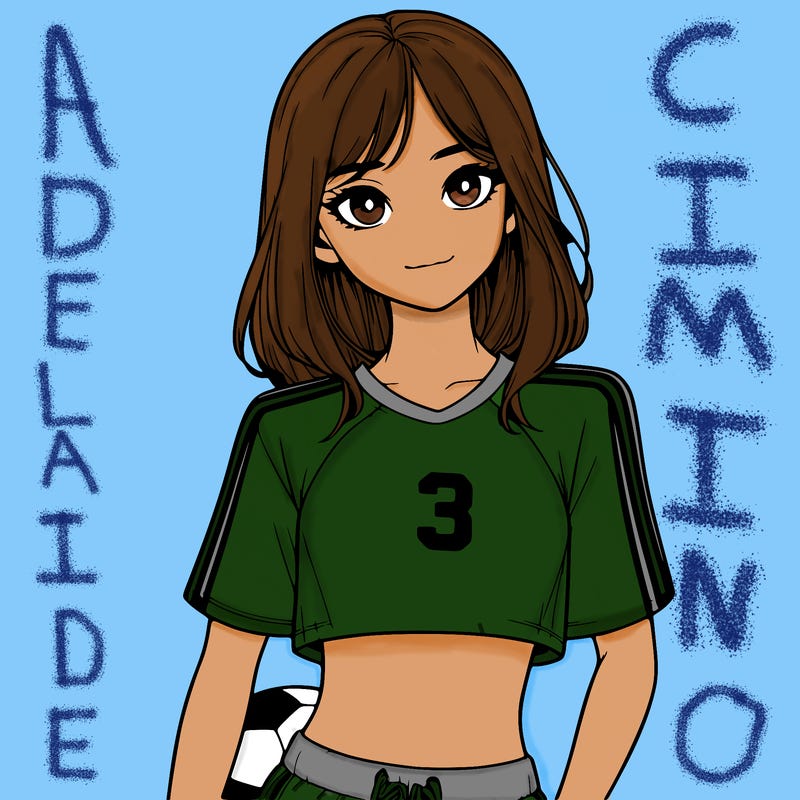 realistic girl wearing soccer jersey