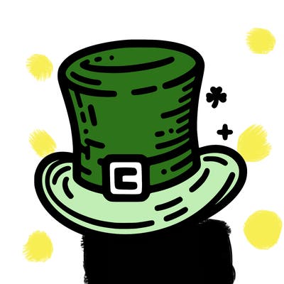 st patrick hat with thin lines