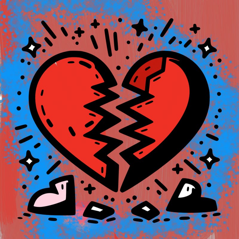 broken in pieces heart