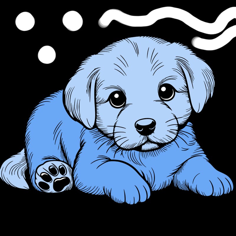 a cute realistic puppy