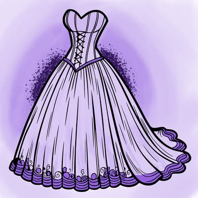 wedding dress-corset and a long and flowy skirt