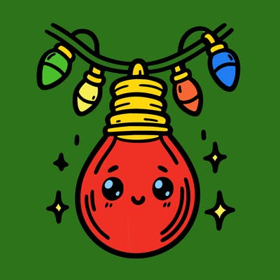 small bulb of a garland