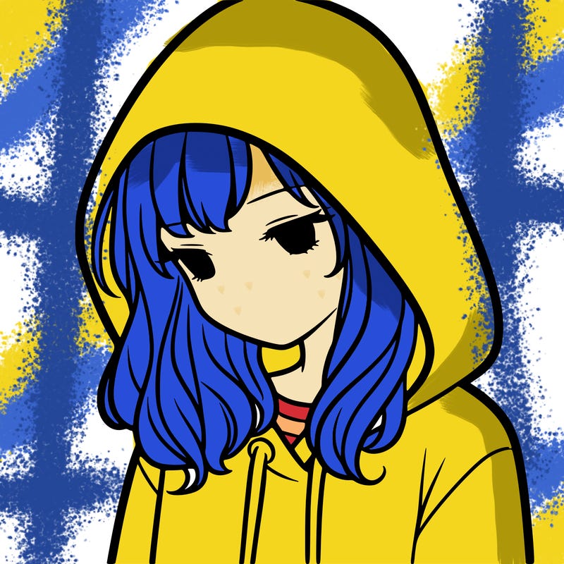 girl with a hoodie with hood over her head