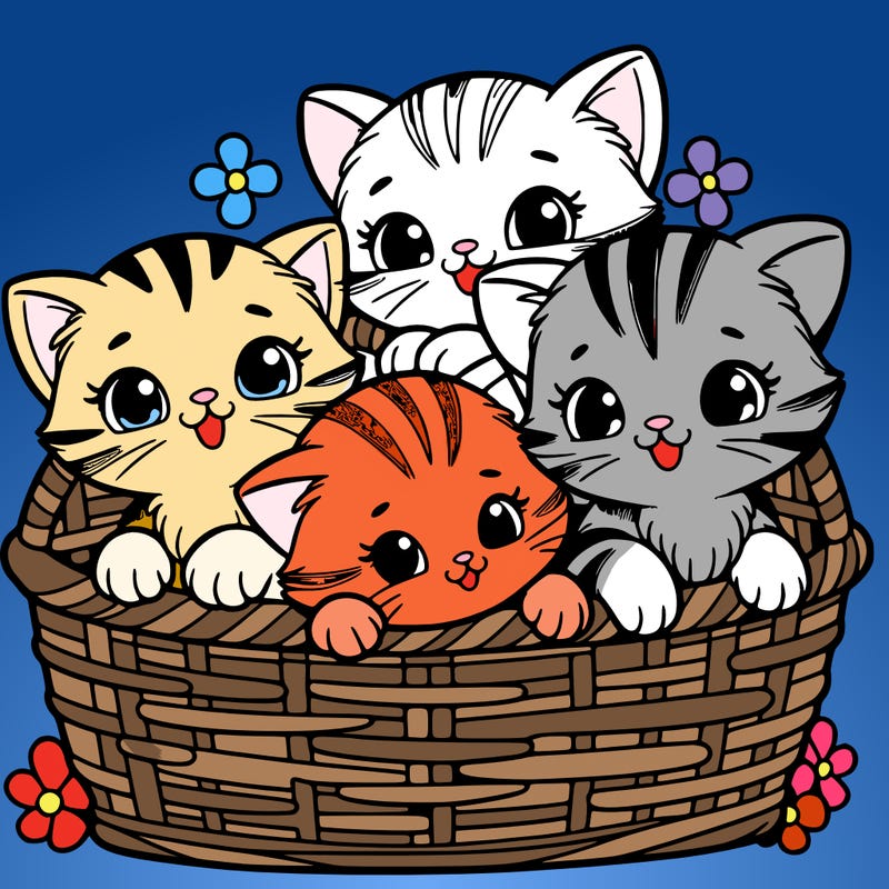 kittens in a basket