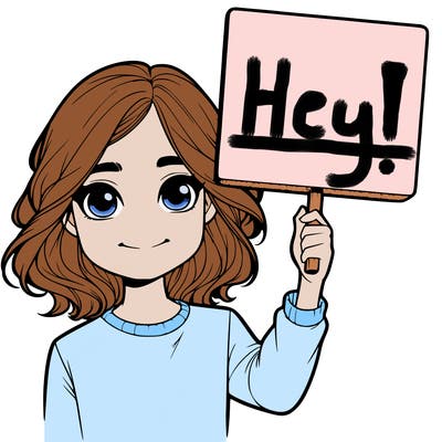 realistic girl holding up a sign