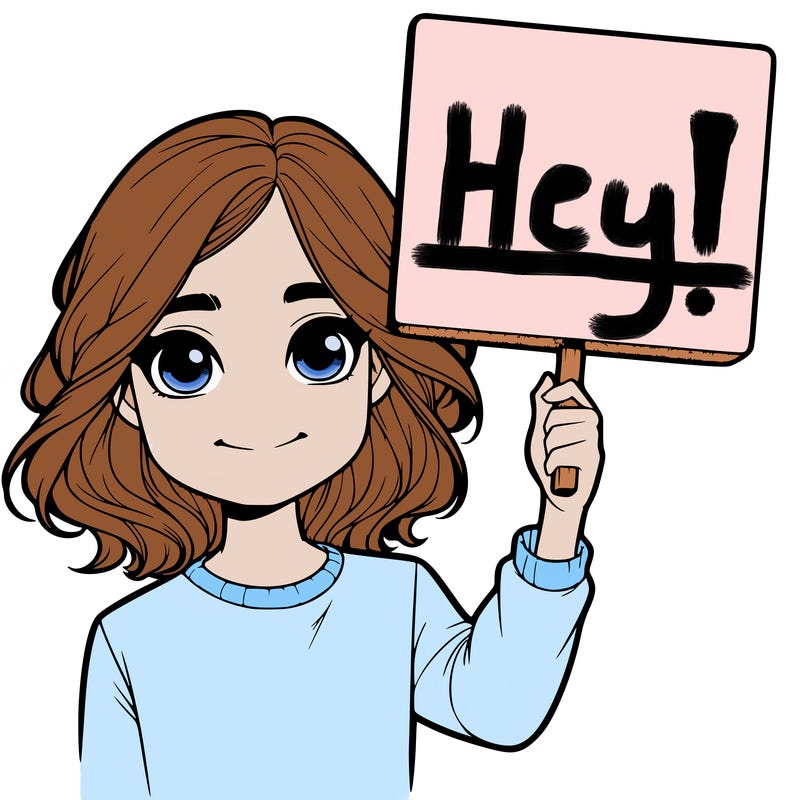 realistic girl holding up a sign