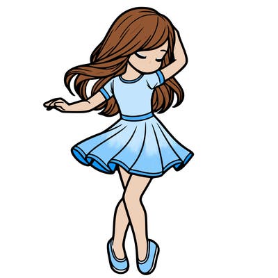 girl dancing  realistic