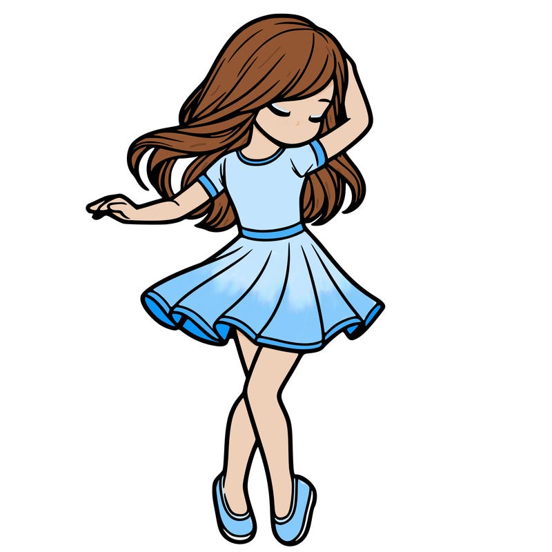 girl dancing  realistic