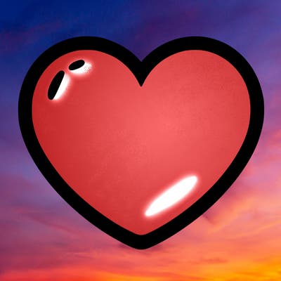 a blank heart