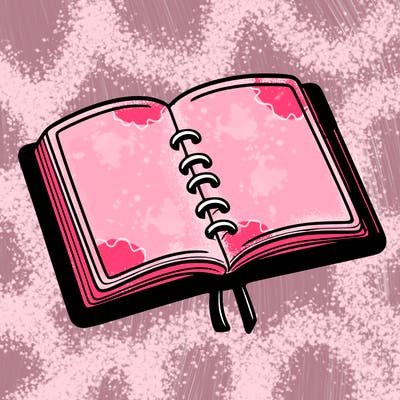 open note book blank