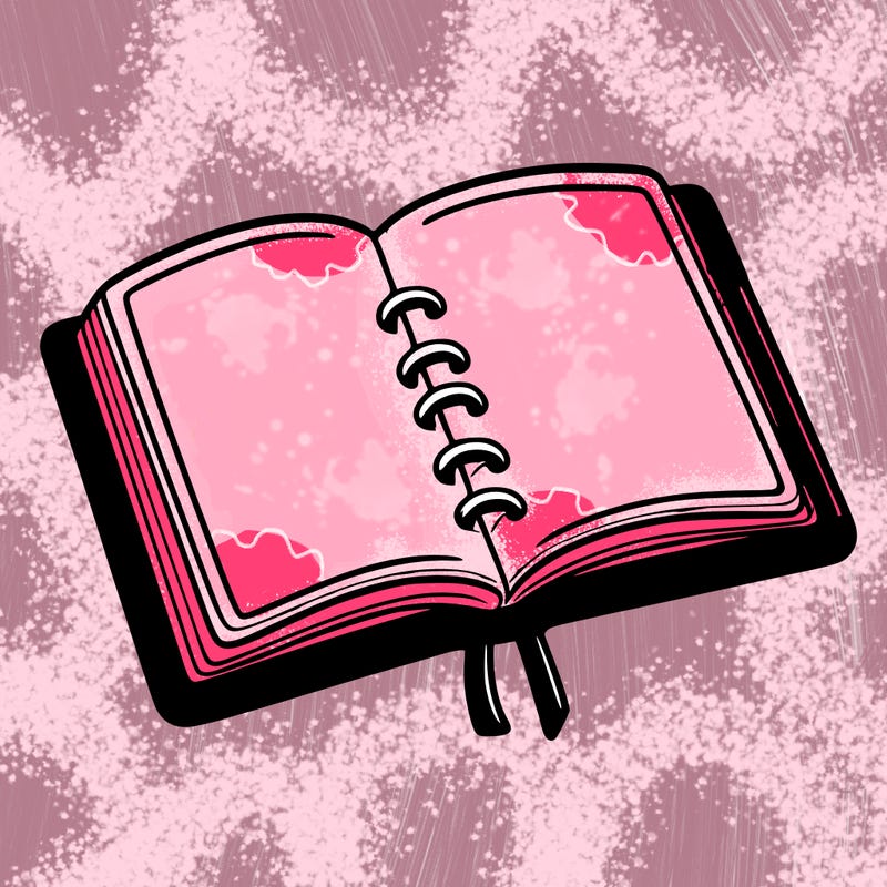 open note book blank