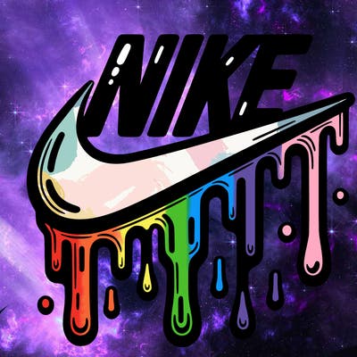 dripping nike logo