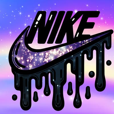 dripping nike logo