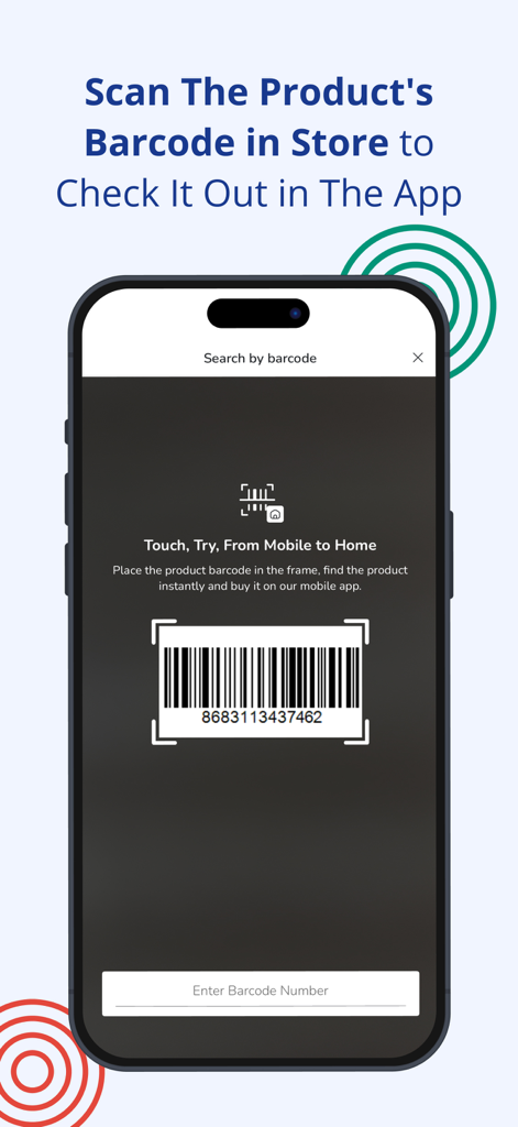 Escáner de código de barras de la aplicación móvil LC Waikiki para compras en tienda