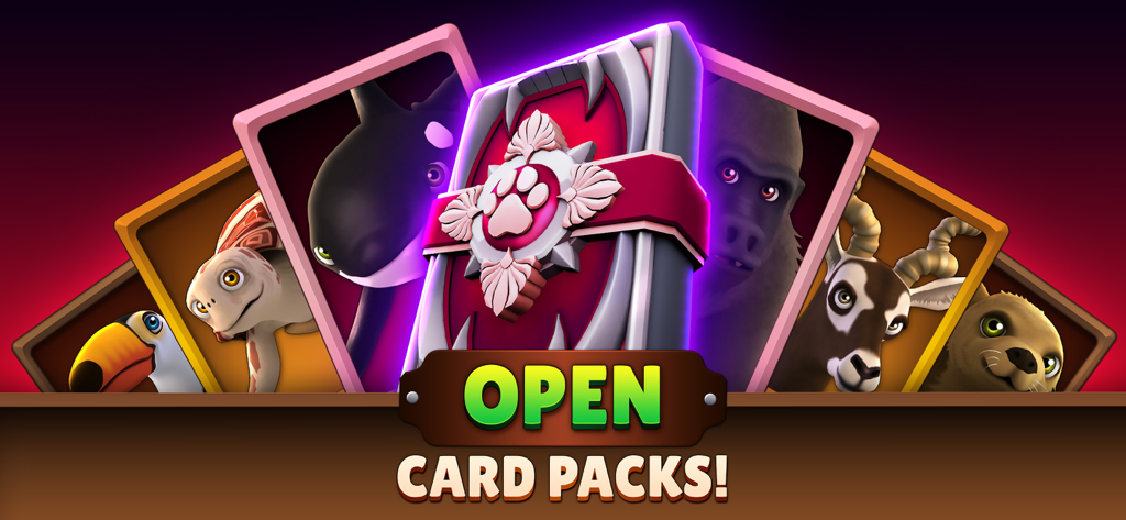 Zoo Life: Animal Park Game - Desbloquea nuevos animales abriendo paquetes de cartas en el juego Zoo Life