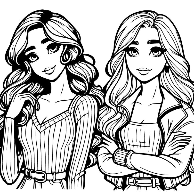 two realistic pretty best friends