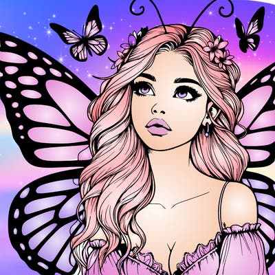 butterfly fairy realistic girl
