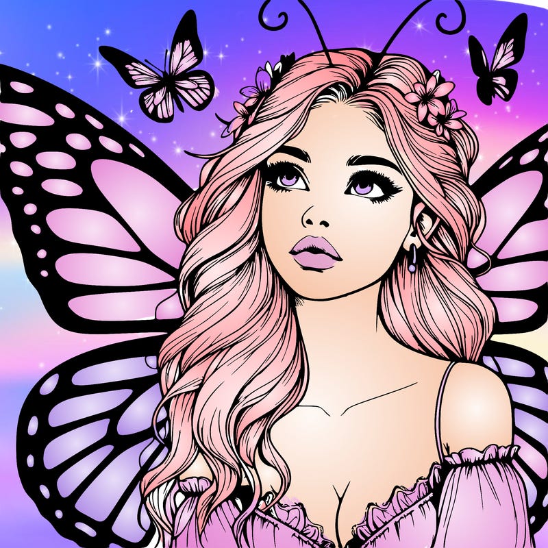 butterfly fairy realistic girl