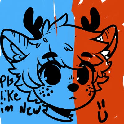 a humanoid deer with soft fluffy ears