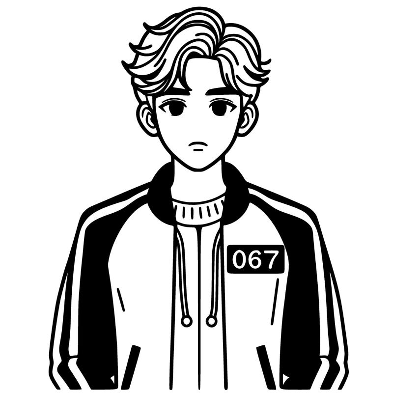 number 067/sae beoke from squid game