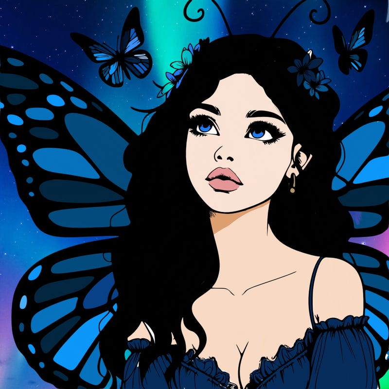 butterfly fairy realistic girl