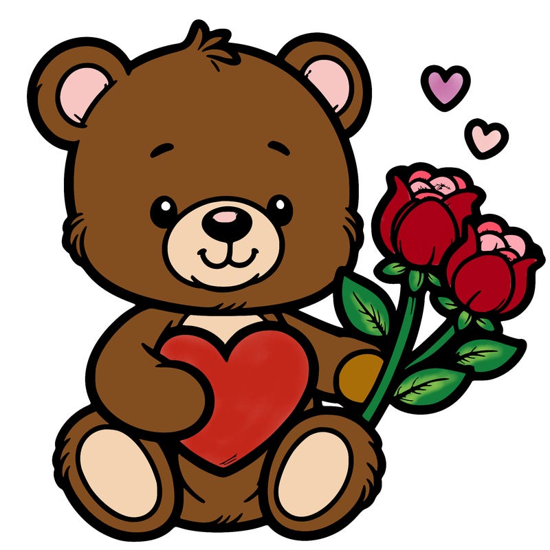 teddy bear a holding heart