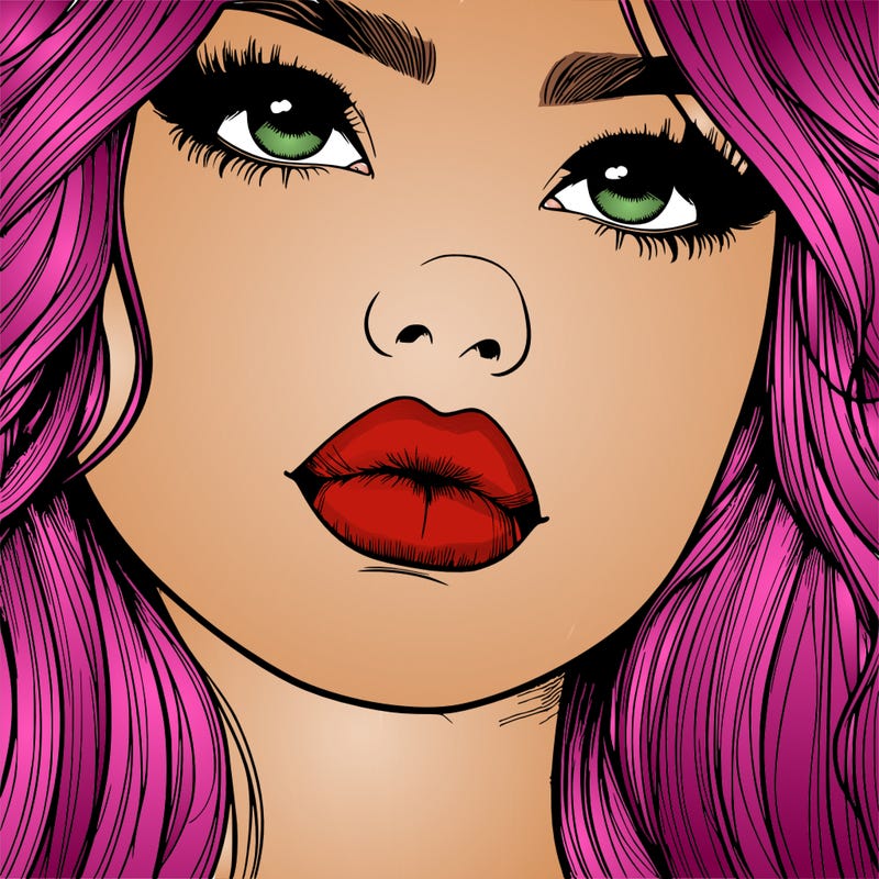 really realistic girl with lips