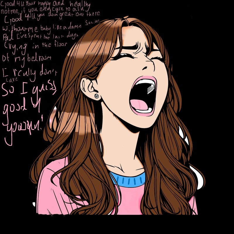 screaming realistic, girl