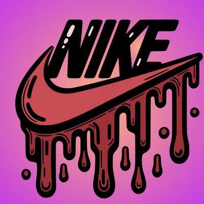 dripping nike logo