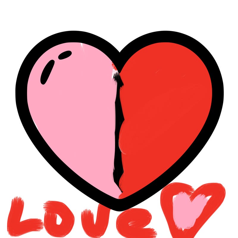 a blank heart