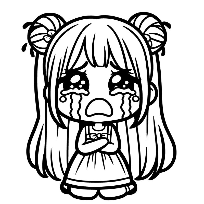 a girl crying